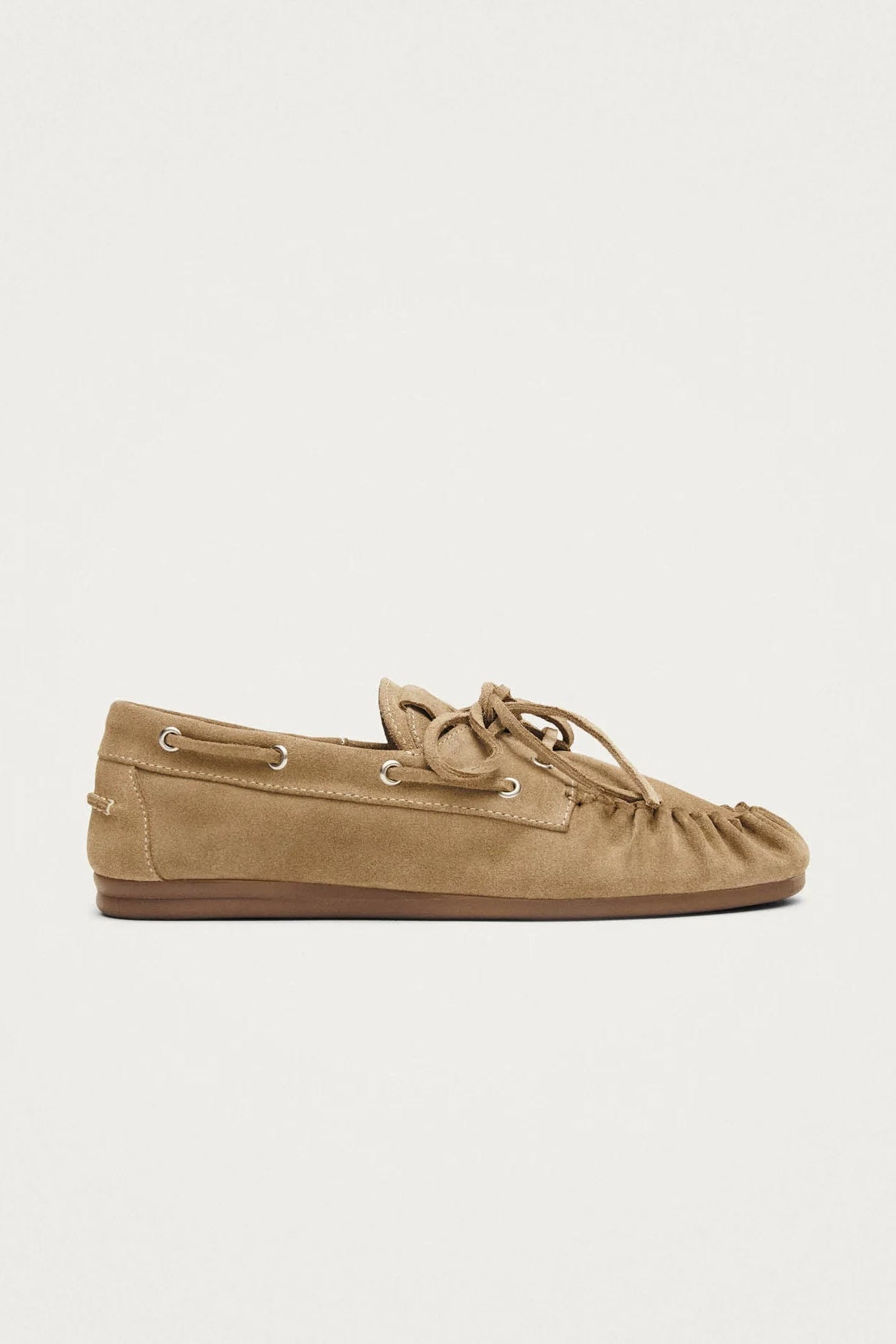 Rowan Suede Beige Leather Loafers