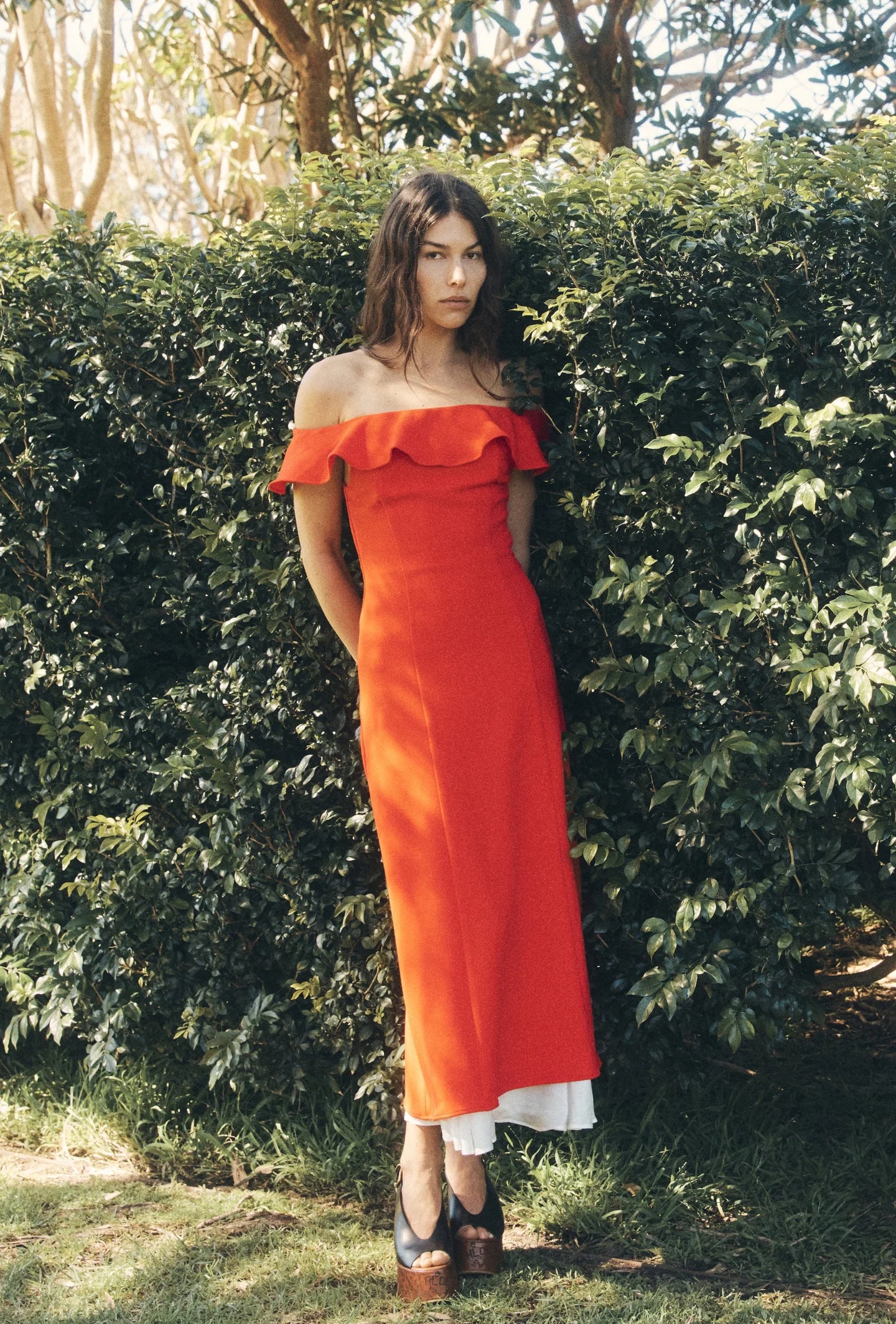 Shoulder to Shoulder Dress Red