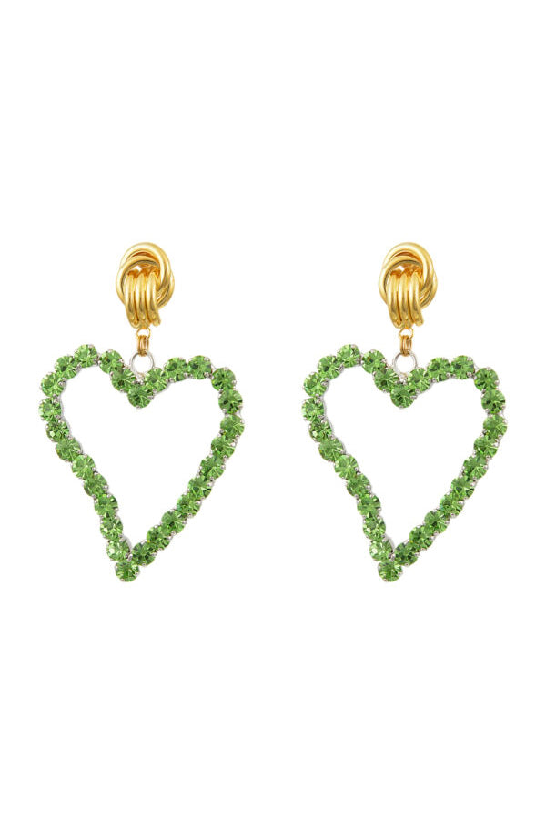 All of My Heart Earrings Mini Green