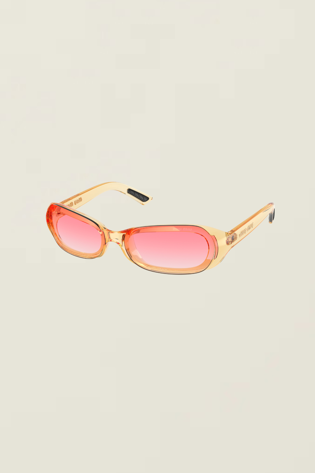 Miu Miu Runaway Sunglasses 0MU C07SU Transparent yellow