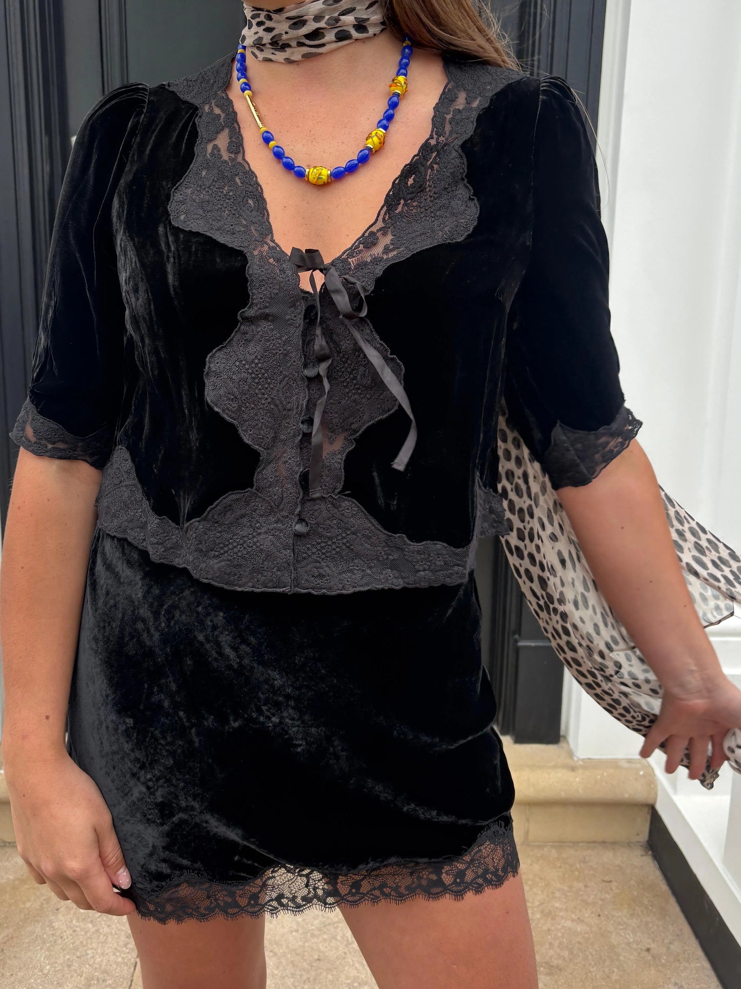 Rixo Ursula Silk Velvet Top