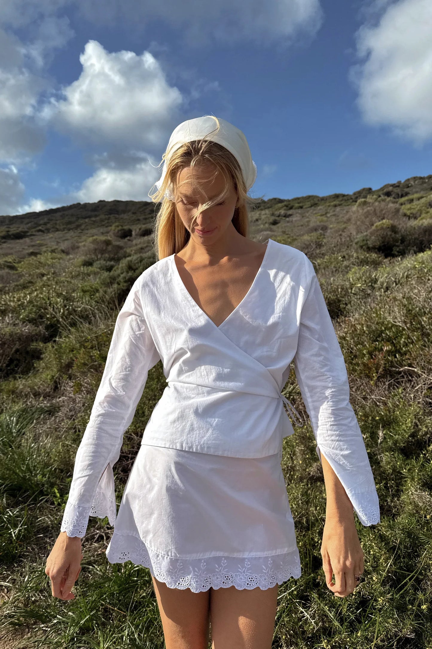 Cotton Fabienne Mini Skirt Ivory