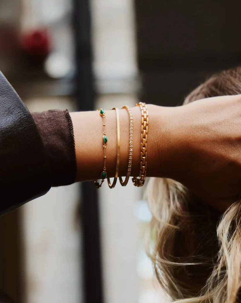 Timepiece Link Chain Bracelet Gold