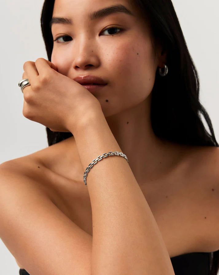 Timepiece Link Chain Sterling Silver Silver