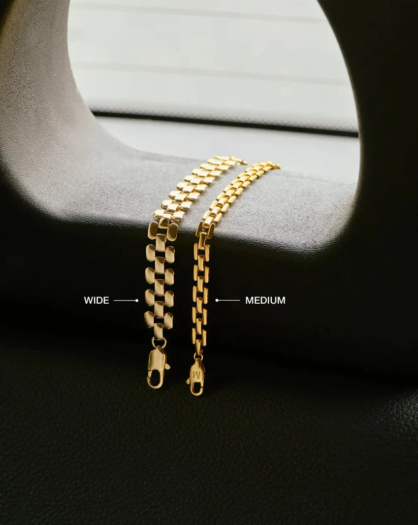 Timepiece Link Chain Bracelet Gold
