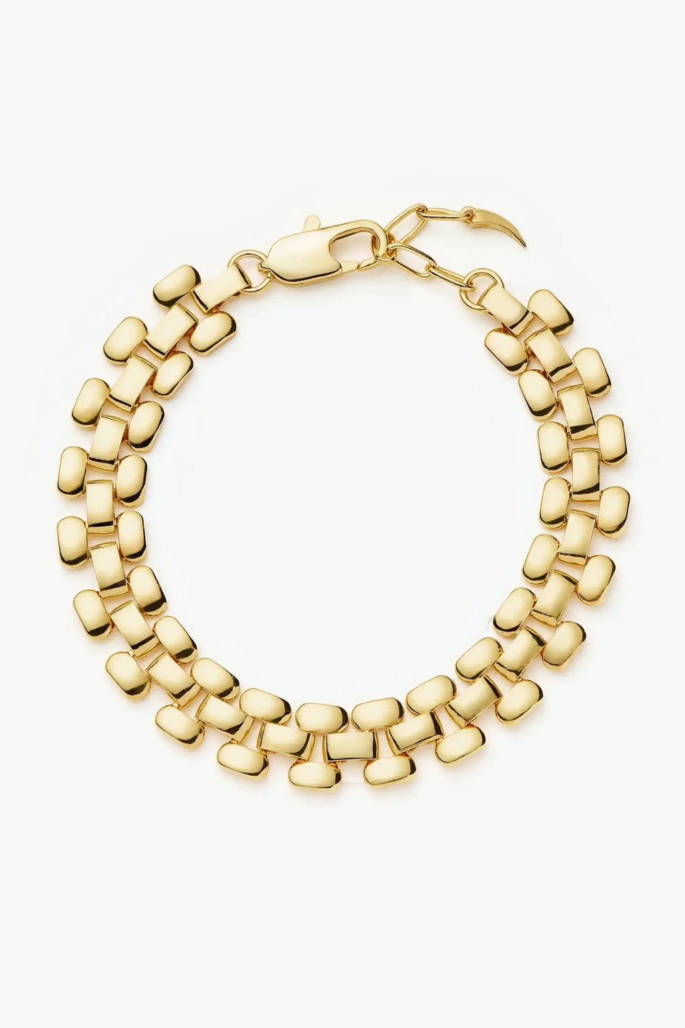 Timepiece Wide Chain Bracelet Gold
