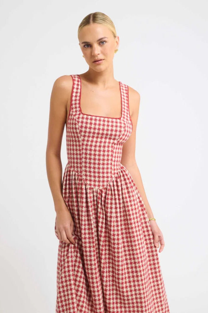 Toulouse Midi Dress Cherry Pie