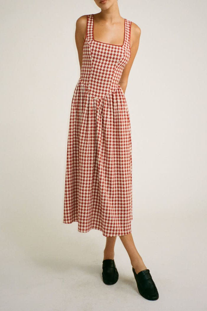 Toulouse Midi Dress Cherry Pie