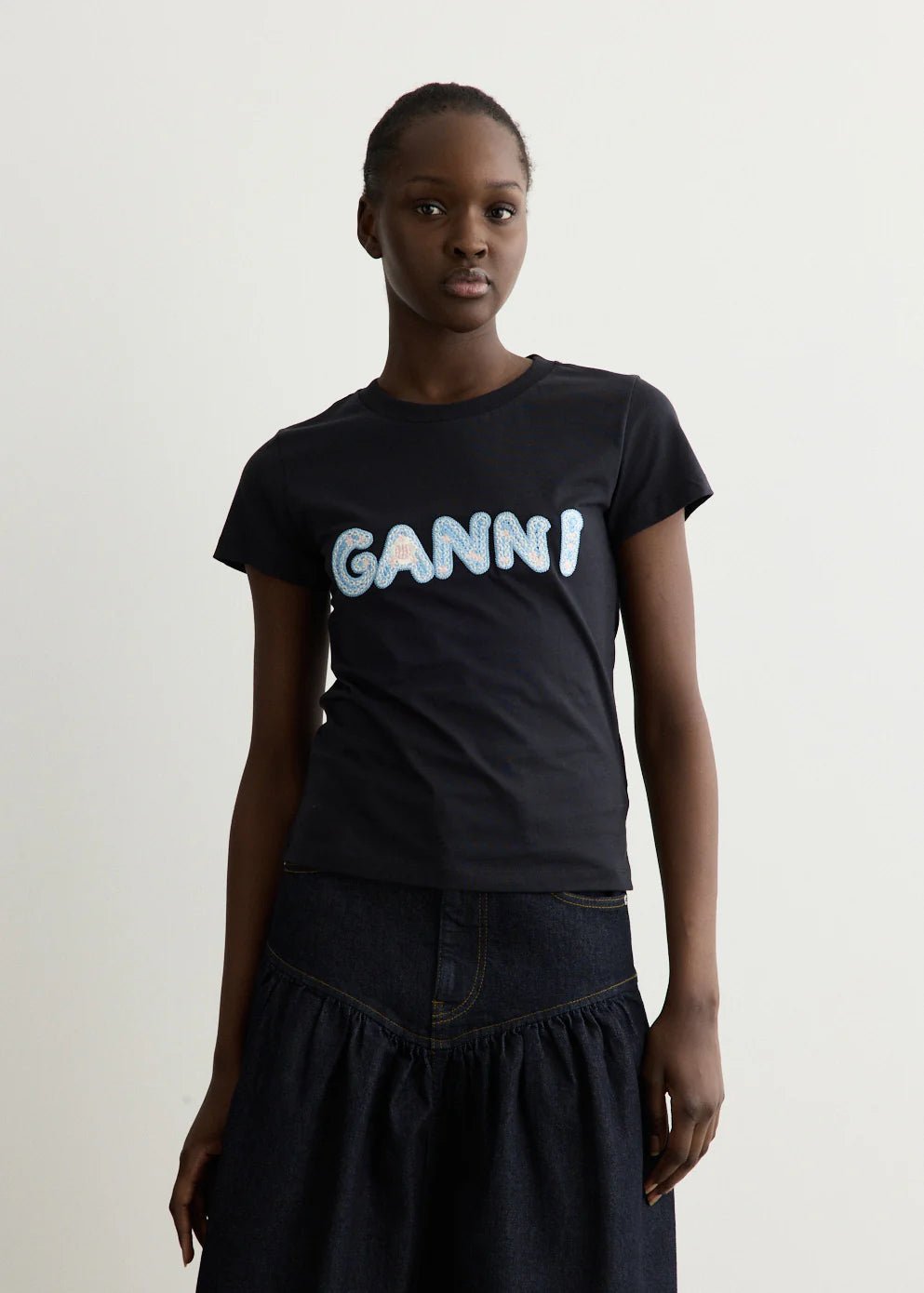 Basic Cotton Jersey Baby Fit Ganni