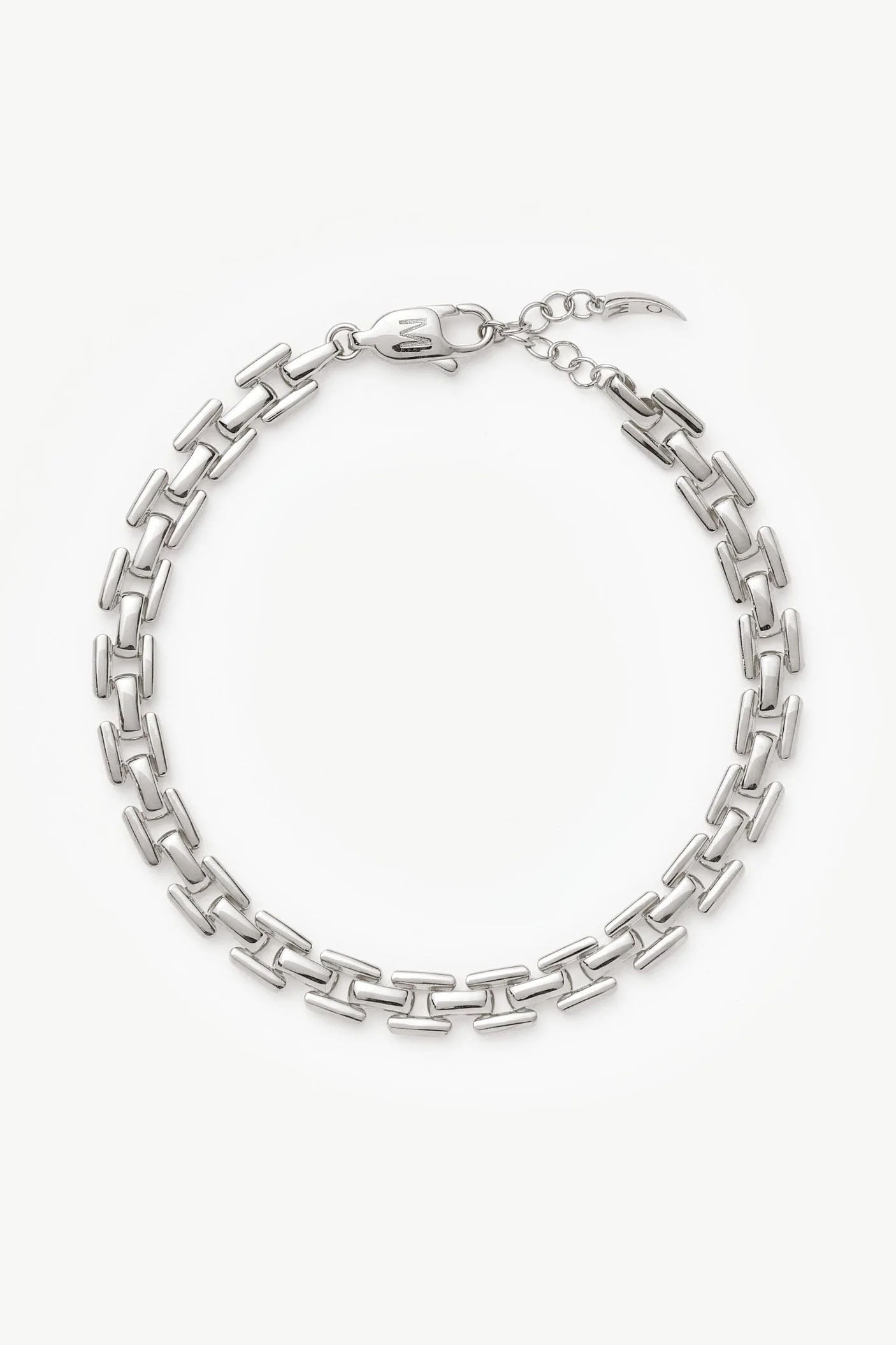 Timepiece Link Chain Bracelet Silver