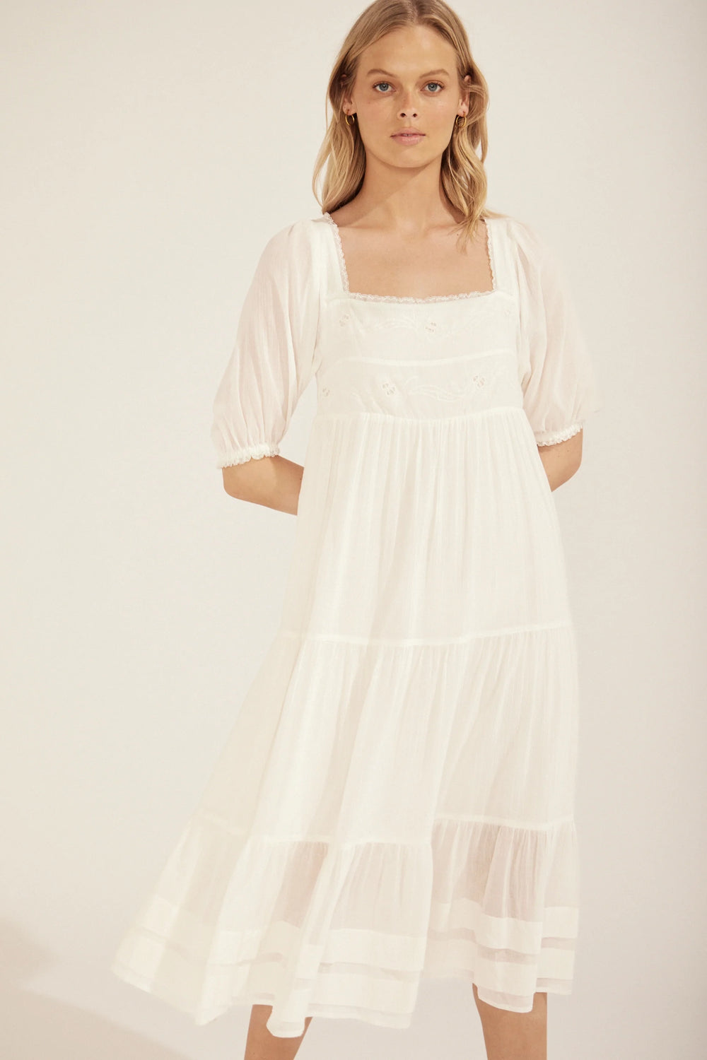 Joan Midi Dress Off White