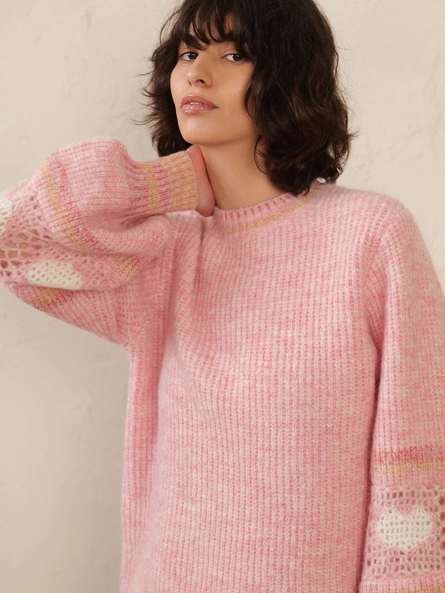 Mara Crew Neck Sweater Pink