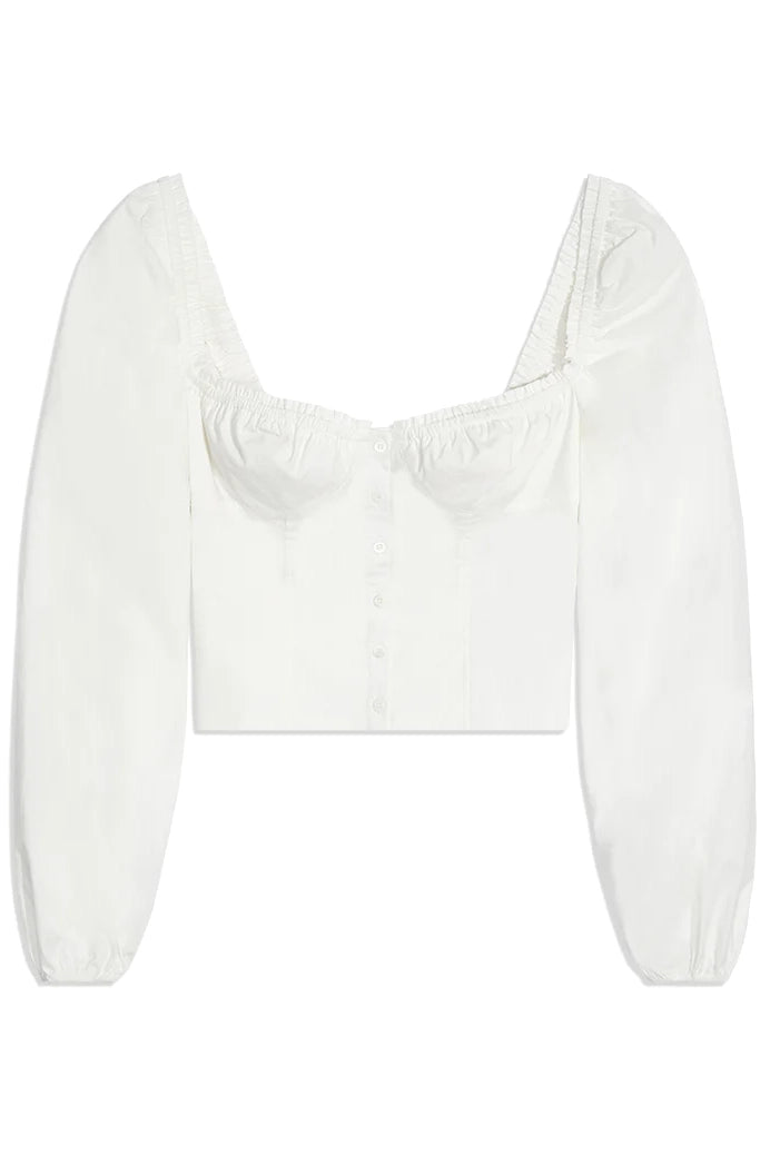 Ruched Cup Ivory Top