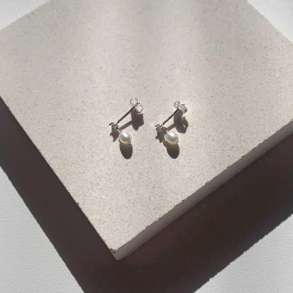 Aspen Mini Drop Earrings Silver