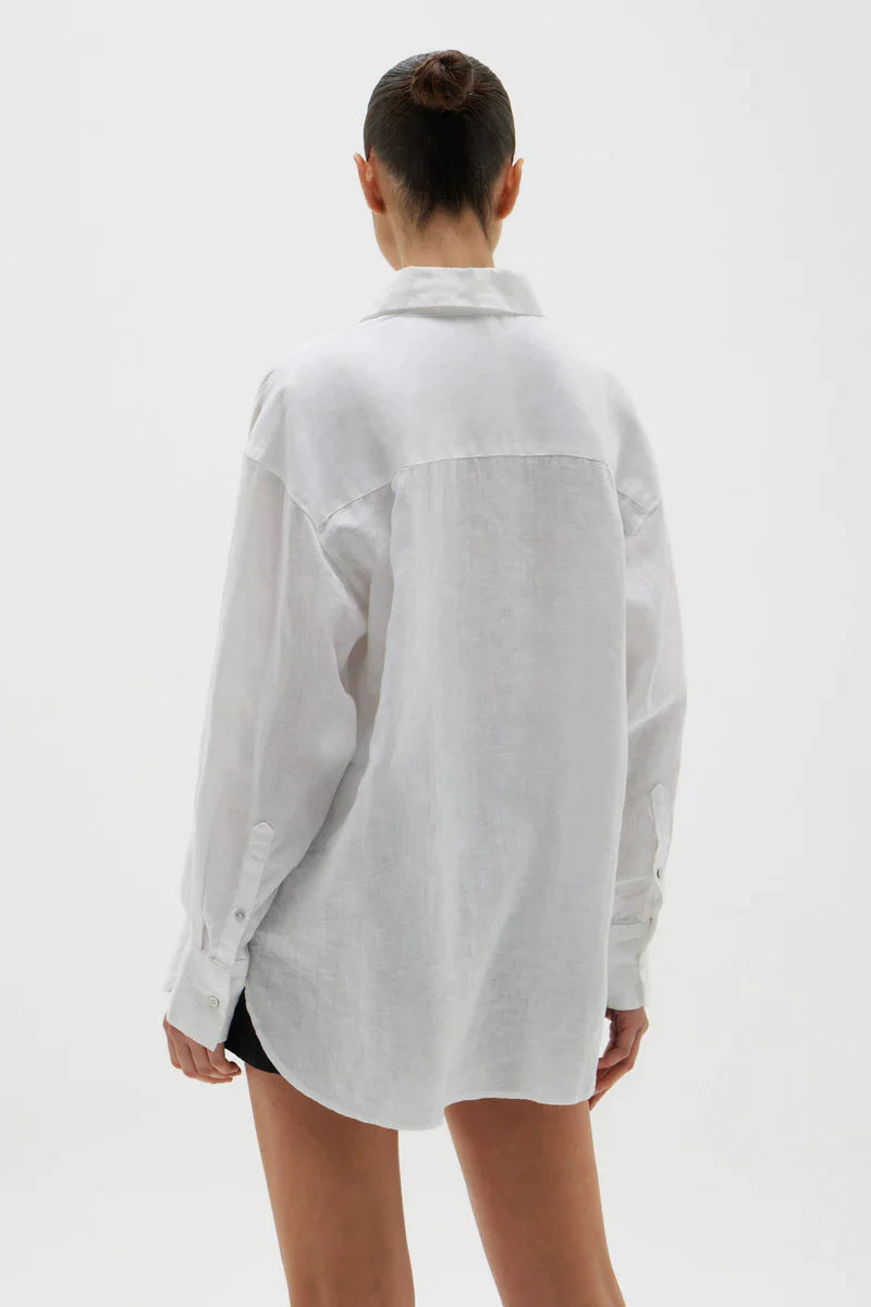 Oversized Linen Shirt White