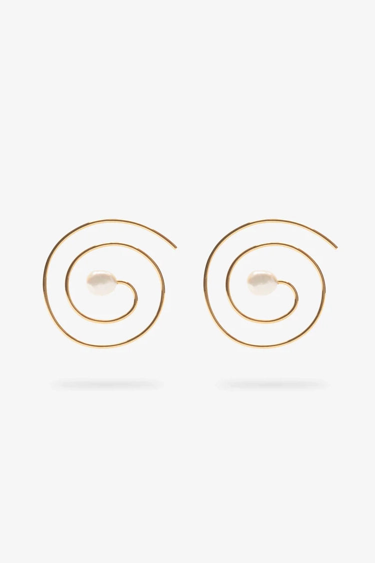 Swirl Spiral Earrings Small