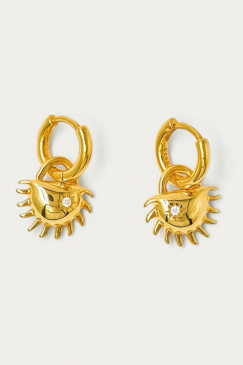 Solid Charm Earrings Gold