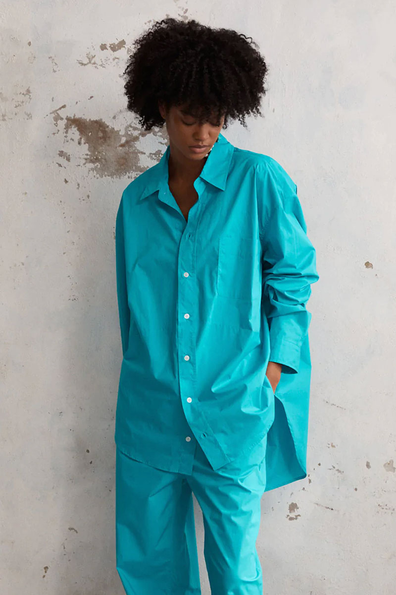 Blanca Jones Shirt Aqua - Laneway Boutique