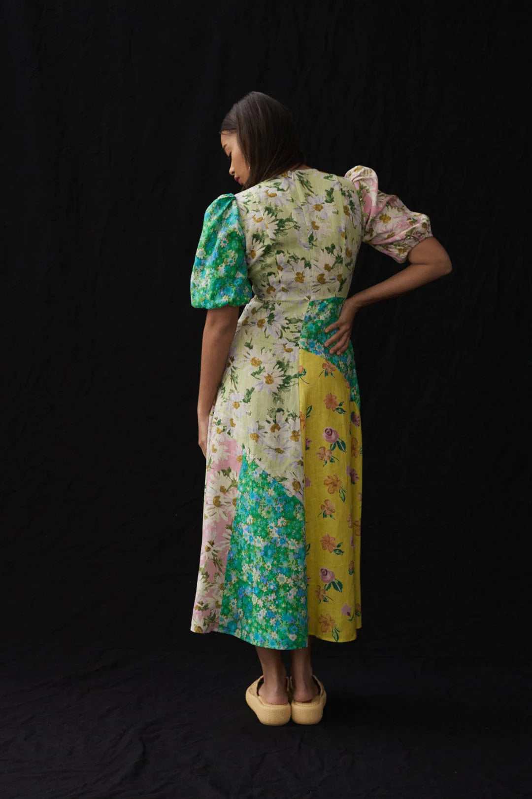 Kenzie Patchwork Midi Dress