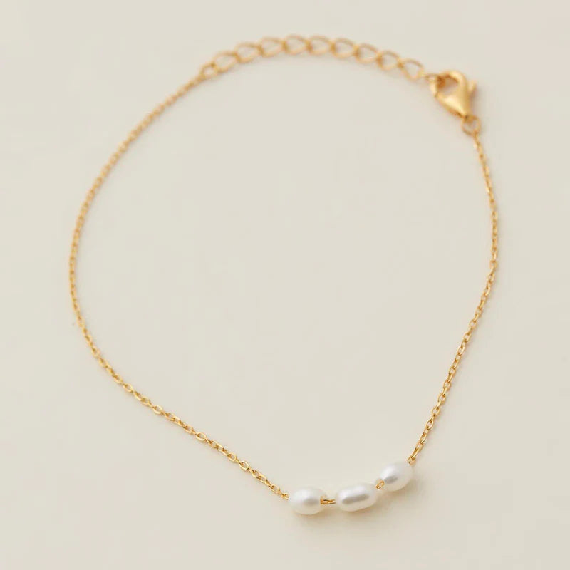 Mini Pearl Bracelet Gold