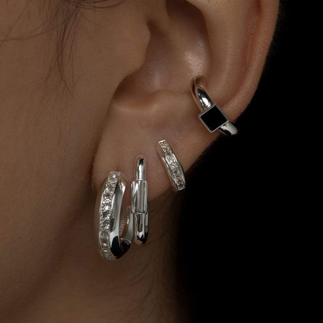 Ion XL Hoop Earrings Silver