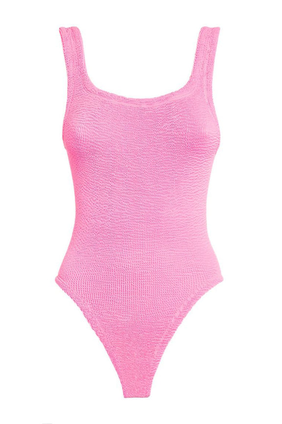 Hunza G Square Neck Swim One Piece Bubblegum Laneway Boutique