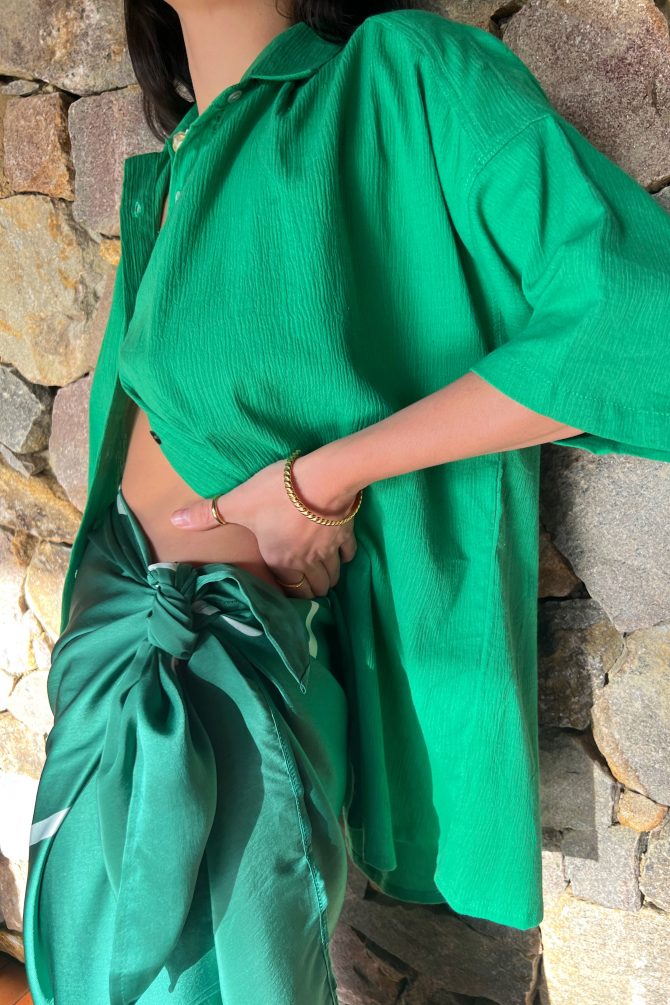 Silk Sarong Scarf Matisse Green