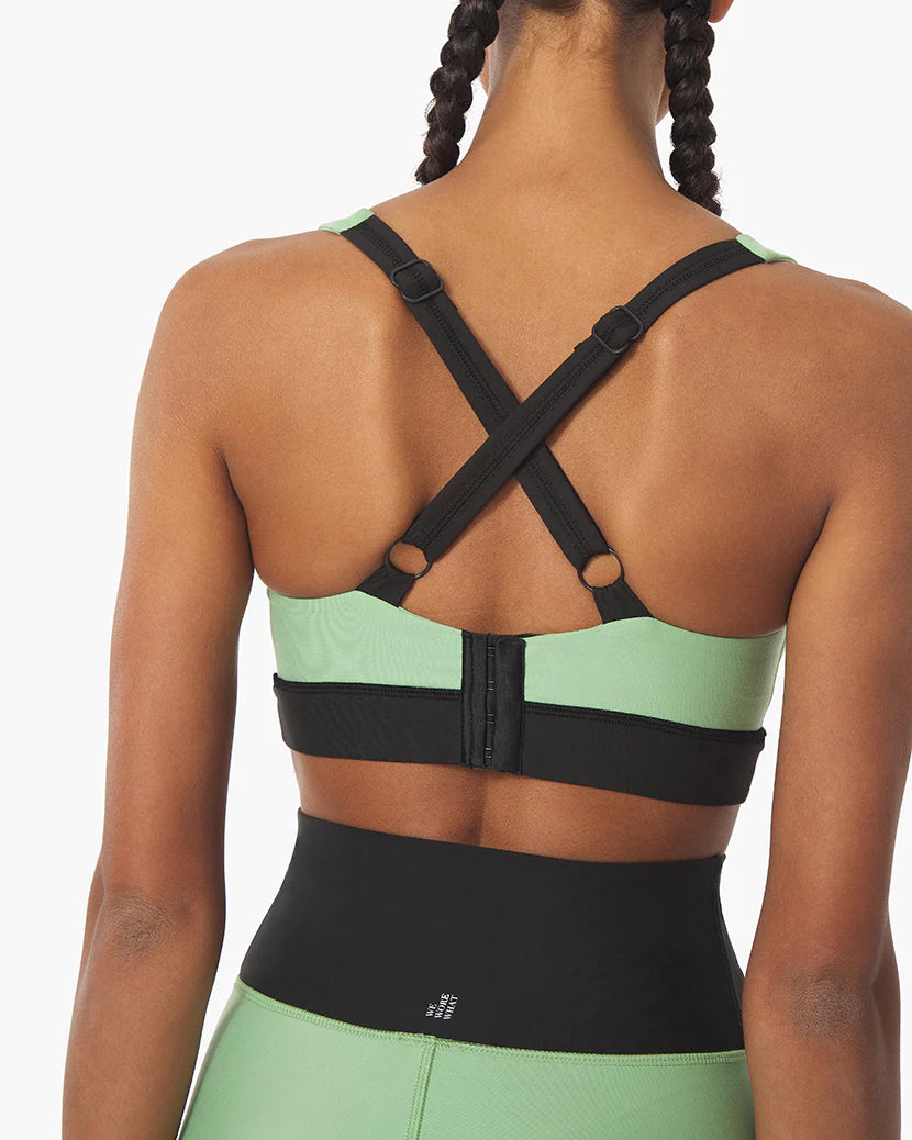 Scoop Bra Top Brushed Poly Green