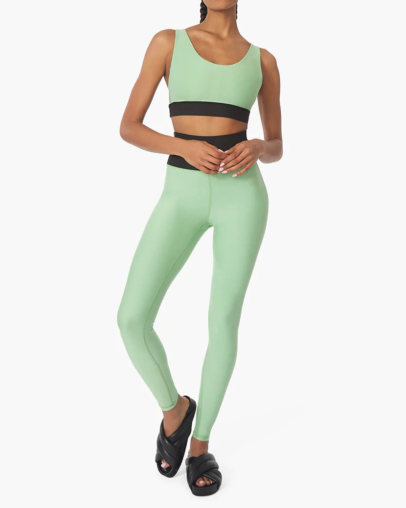 Scoop Bra Top Brushed Poly Green